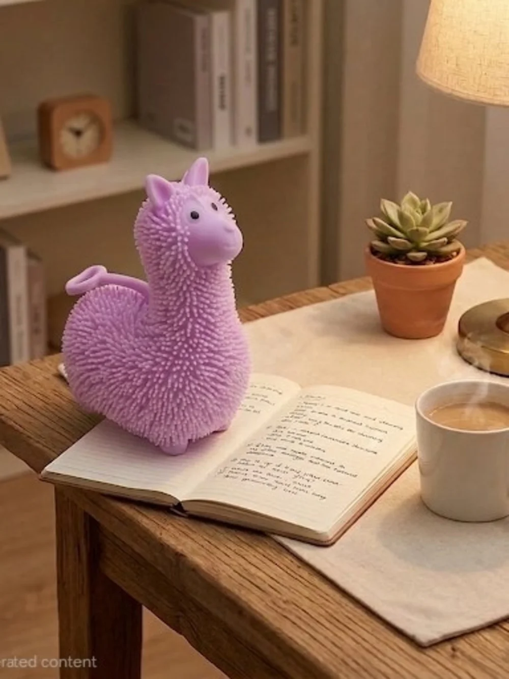 Soft Pink Llama Sensory Plush Toy for Kids